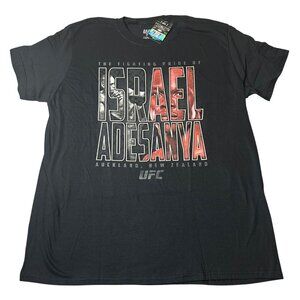 UFC UIsrael Adesanya Tee Mens XL Black Auckland‎ New Zealand Fight Pride NEW